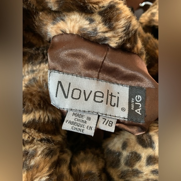 Vintage Amazing Sexy Classy Boho Soft Faux Fur Leopard Print High Collared Coat - Picture 15 of 16